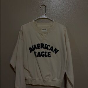 American Eagle Outfitters Cream Crew Neck Sweater